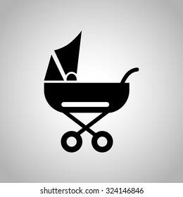 Baby stroller icon