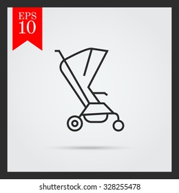 Baby stroller icon