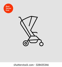 Baby stroller icon