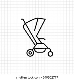 Baby stroller icon