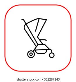 Baby stroller icon