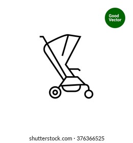 Baby stroller icon