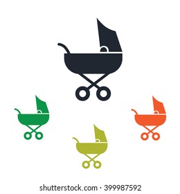 Baby stroller icon