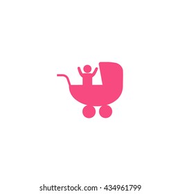 baby stroller, icon,