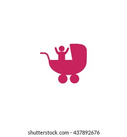 baby stroller, icon,