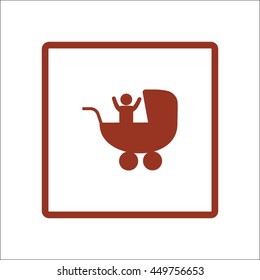 baby stroller, icon,