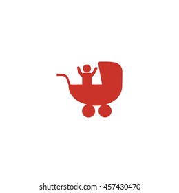 baby stroller, icon,