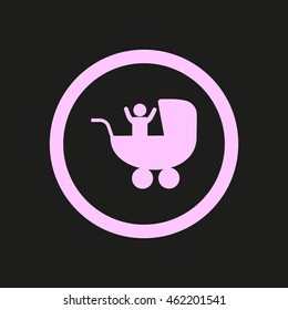 baby stroller, icon,