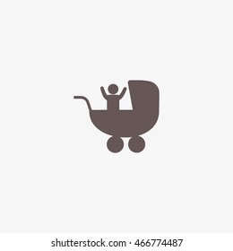 baby stroller, icon,