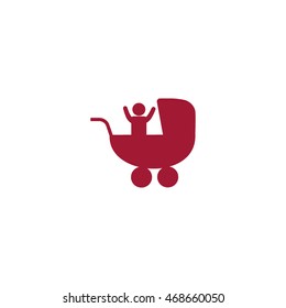 baby stroller, icon,