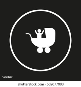 baby stroller, icon,