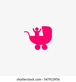 baby stroller, icon,