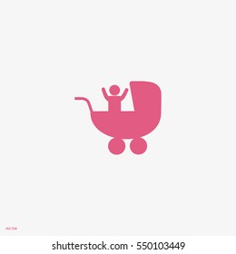 baby stroller, icon,