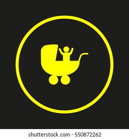 baby stroller, icon,
