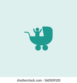 baby stroller, icon,