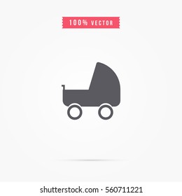 Baby stroller icon