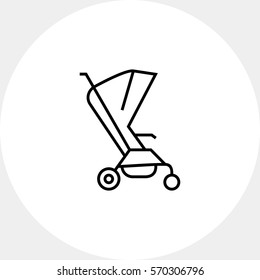 Baby stroller icon