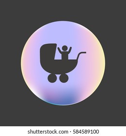 baby stroller, icon,