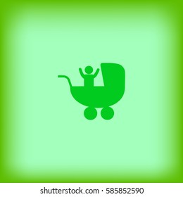 baby stroller, icon,