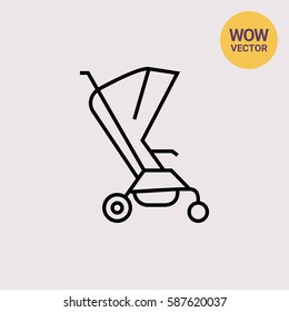 Baby stroller icon