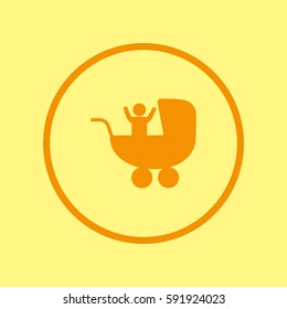 baby stroller, icon,