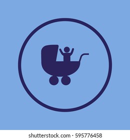 baby stroller, icon,
