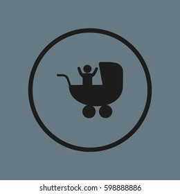 baby stroller, icon,