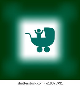 baby stroller, icon,