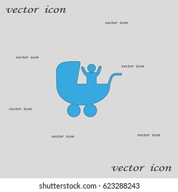 baby stroller, icon,