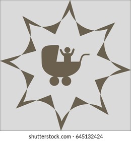 baby stroller, icon,