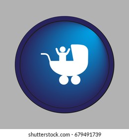 baby stroller, icon,