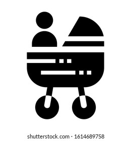 baby stroller icon isolated sign symbol vector illustration - high quality black style vector icons
