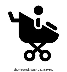 baby stroller icon isolated sign symbol vector illustration - high quality black style vector icons
