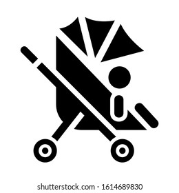 baby stroller icon isolated sign symbol vector illustration - high quality black style vector icons
