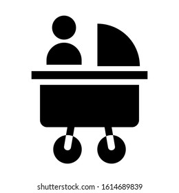 baby stroller icon isolated sign symbol vector illustration - high quality black style vector icons
