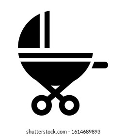 baby stroller icon isolated sign symbol vector illustration - high quality black style vector icons
