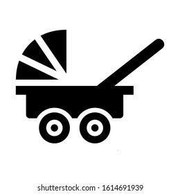 baby stroller icon isolated sign symbol vector illustration - high quality black style vector icons
