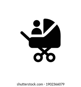 
baby stroller icon isolated sign symbol vector illustration - can be use for web and mobile, eps10