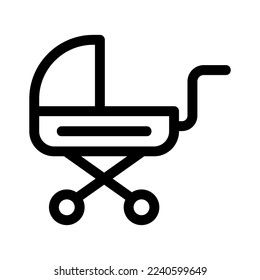 baby stroller icon or logo isolated sign symbol vector illustration - high quality black style vector icons
