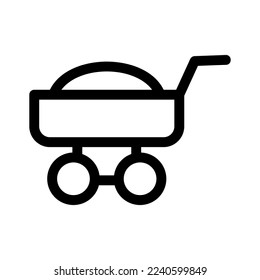 baby stroller icon or logo isolated sign symbol vector illustration - high quality black style vector icons
