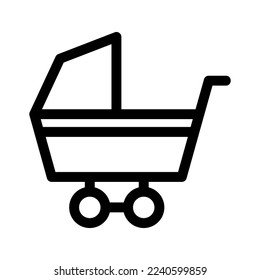 baby stroller icon or logo isolated sign symbol vector illustration - high quality black style vector icons
