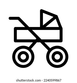 baby stroller icon or logo isolated sign symbol vector illustration - high quality black style vector icons
