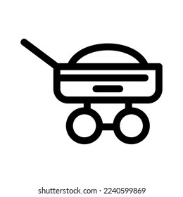 baby stroller icon or logo isolated sign symbol vector illustration - high quality black style vector icons
