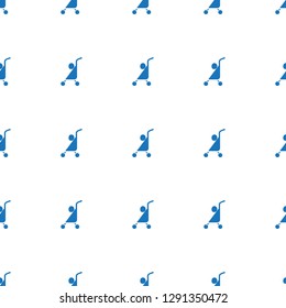 baby stroller icon pattern seamless white background. Editable filled baby stroller icon. baby stroller icon pattern for web and mobile.
