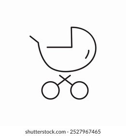 baby stroller icon sign vector