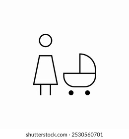 baby stroller icon sign vector