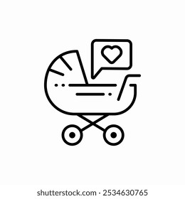 baby stroller icon sign vector