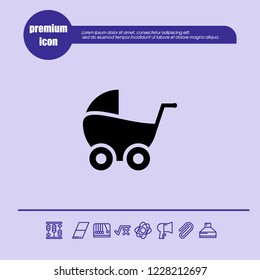 baby stroller icon vector