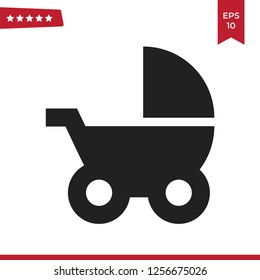 Baby Stroller icon vector