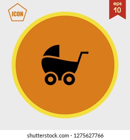 baby stroller icon vector